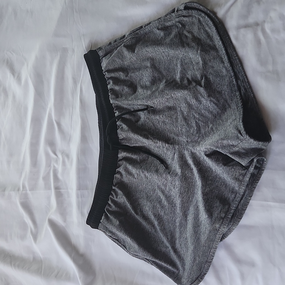 Grey athletic shorts